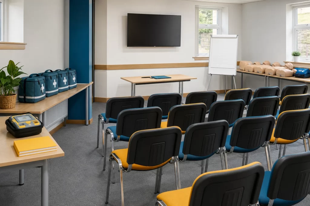 First aid training room equipment
