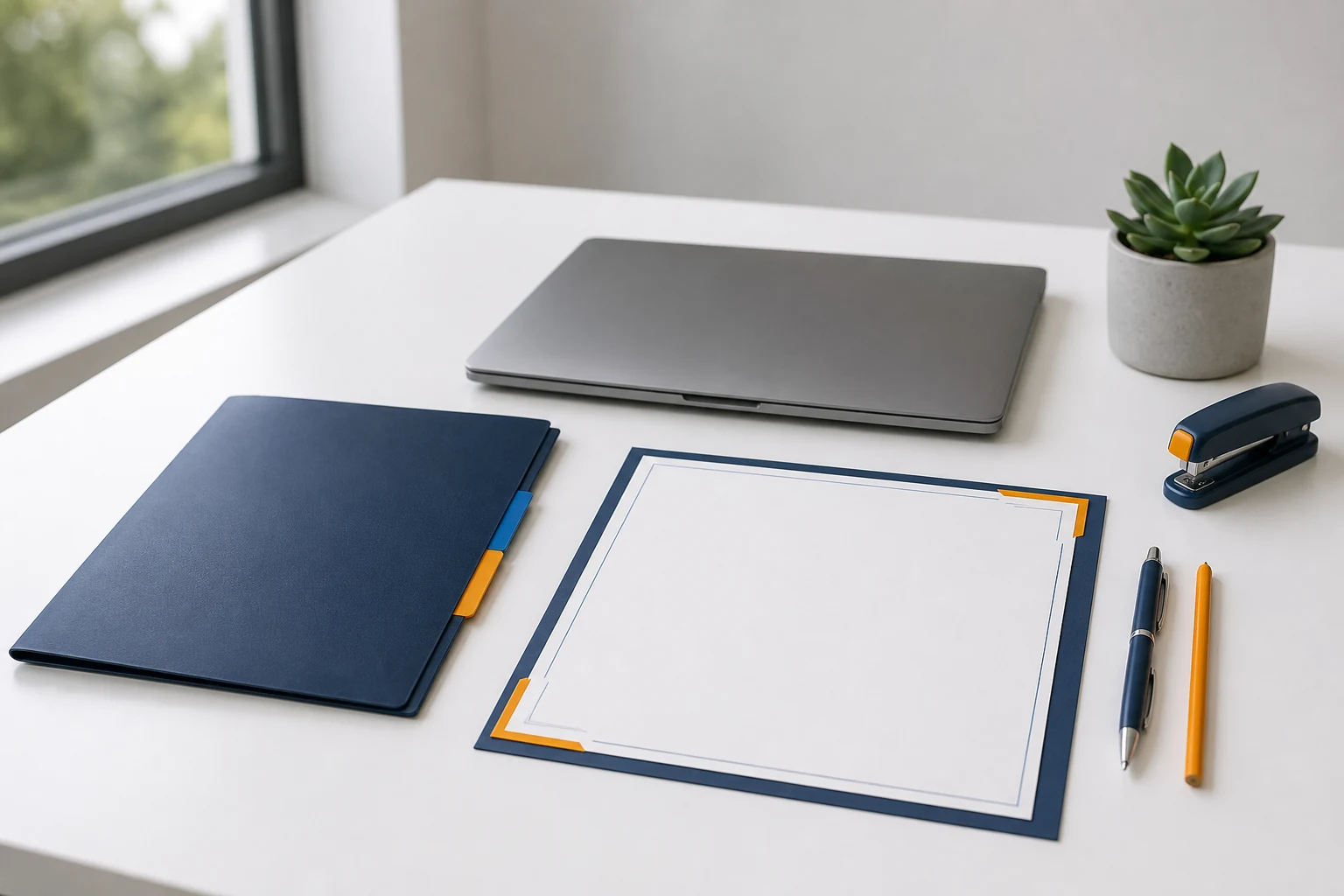 Tidy employer training records folder with a blank certificate sheet