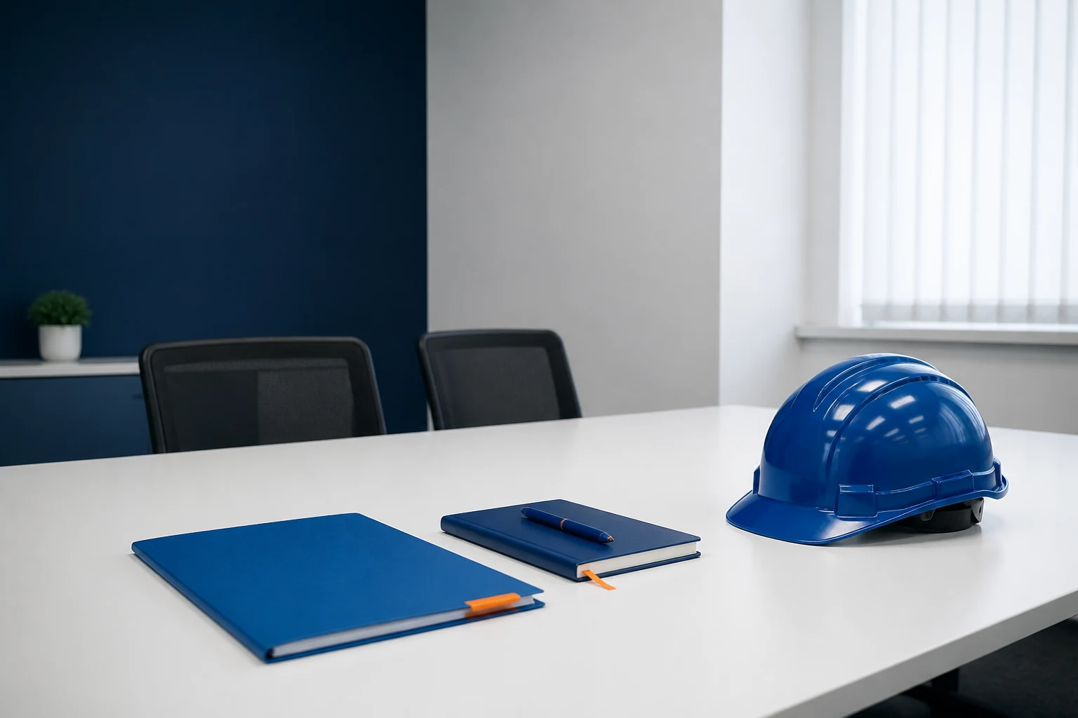 Prepared training table for construction NVQ assessment support